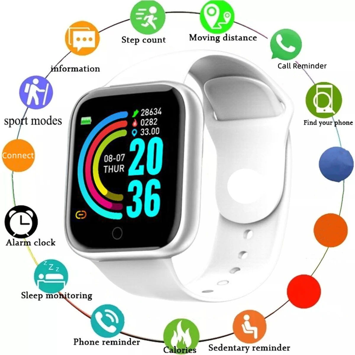 Voltify Smart Fitness Watch | Heart Rate, Sleep & Activity Tracker