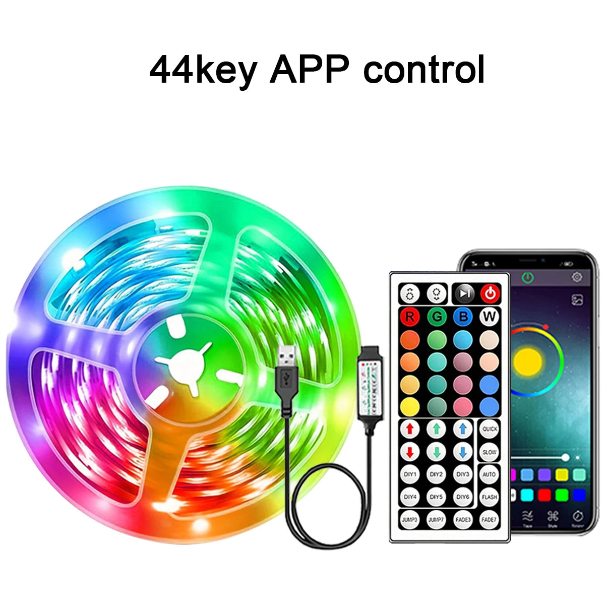Voltify RGB LED Strip Lights with App & Remote Control — 0.5m to 30m