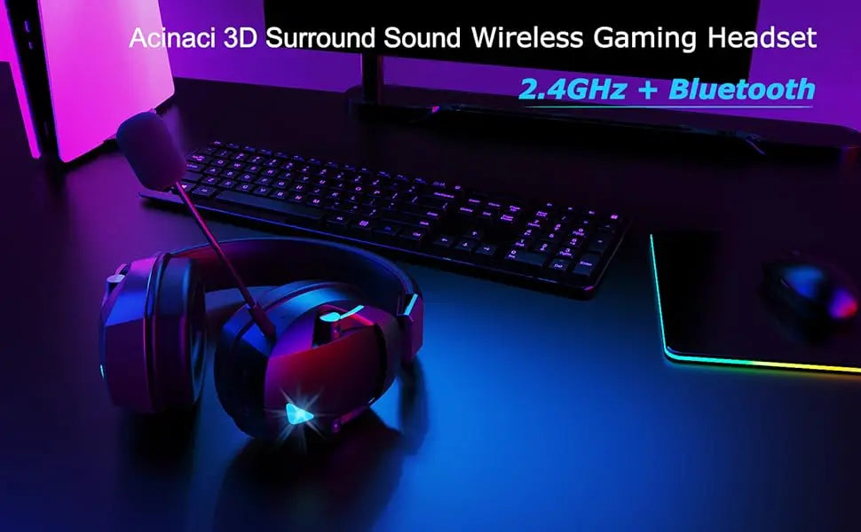 Voltify Wireless Gaming Headset with Mic — PS5, PS4, PC, Switch