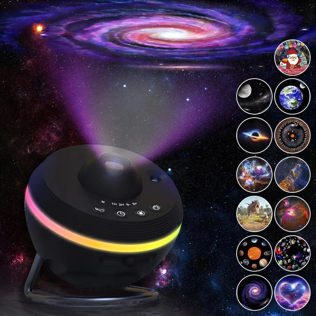 Voltify Galaxy Meteor Star Projector — 4K HD, 13-in-1 Slides, 360° Rotary Night Light for Kids & Adults
