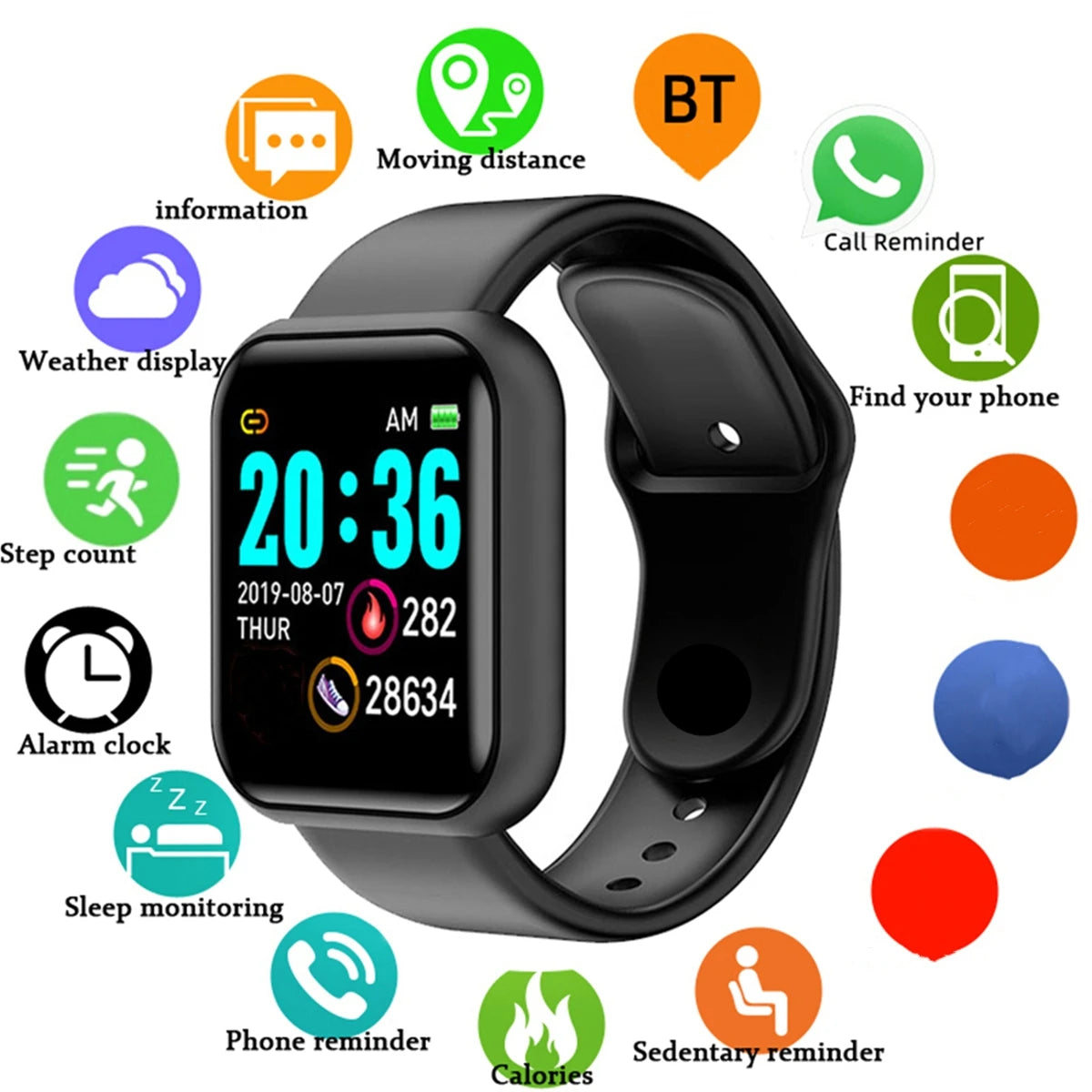 Voltify Smart Fitness Watch | Heart Rate, Sleep & Activity Tracker