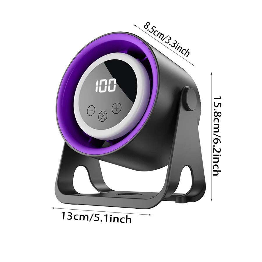 Voltify Breeze Mini USB Fan — 3 Wind Modes, Portable Desk Fan