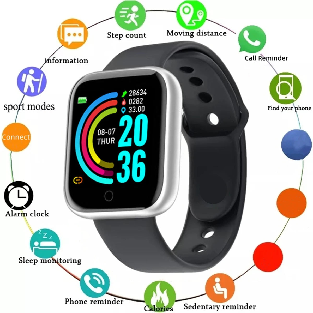Voltify Smart Fitness Watch | Heart Rate, Sleep & Activity Tracker