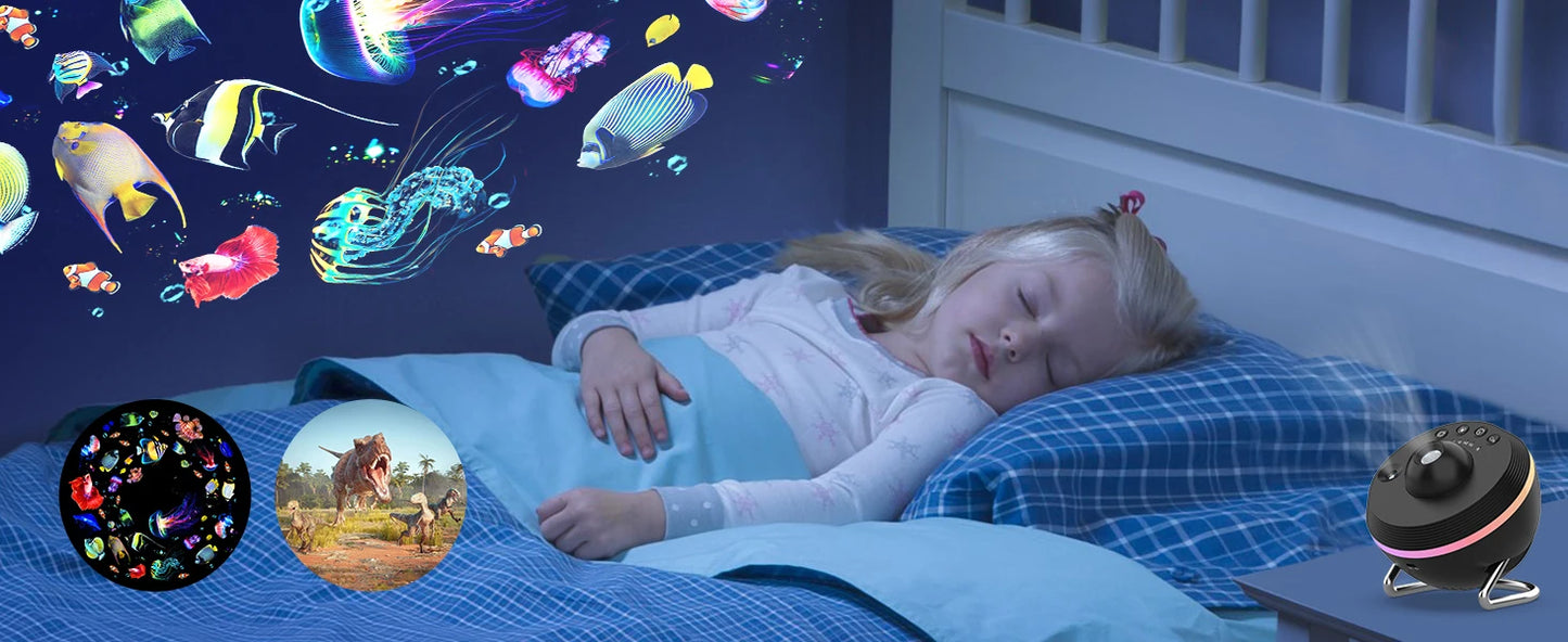 Voltify Galaxy Meteor Star Projector — 4K HD, 13-in-1 Slides, 360° Rotary Night Light for Kids & Adults